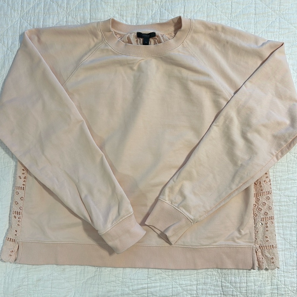Jcrew light sweater with eyelet detail. Size XL
